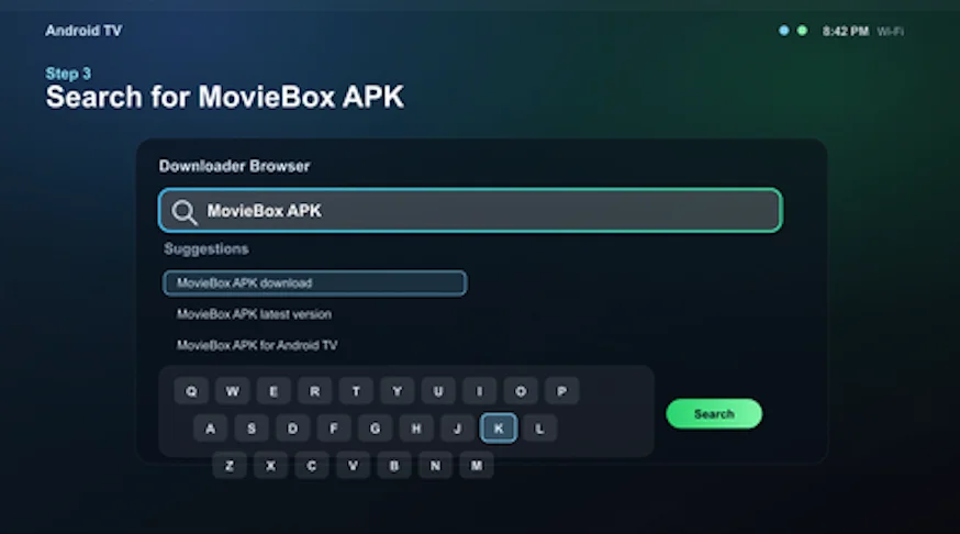 Search MovieBox APK
